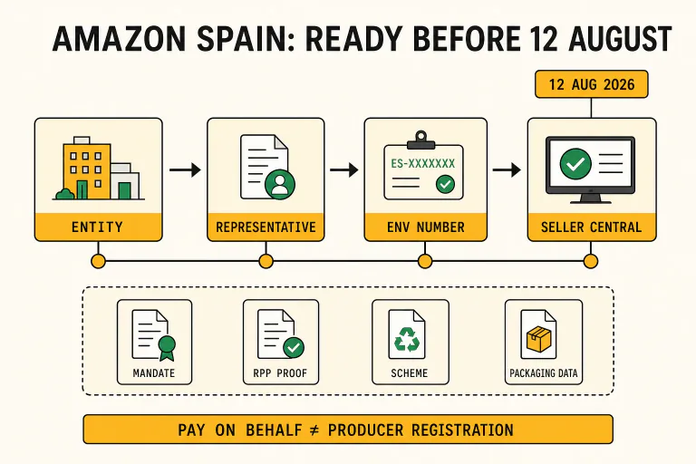 Infografika: Soubor shody Amazon Španělsko
