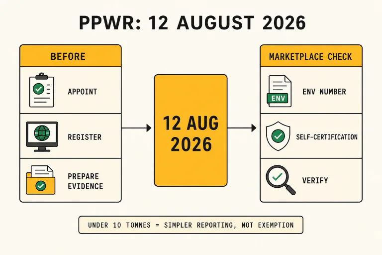 Infografik: Die Beweiskette PPWR macht kommerziell sichtbar